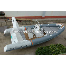 fiberglass boat RIB 6.8 meter rigid inflatable speed fishing boat